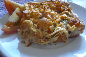 Torta colorida de frango