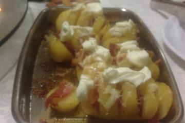 Batata assada com bacon