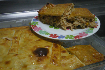 Torta de frango com massa de pastel