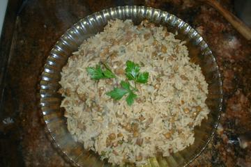 Arroz com lentilha