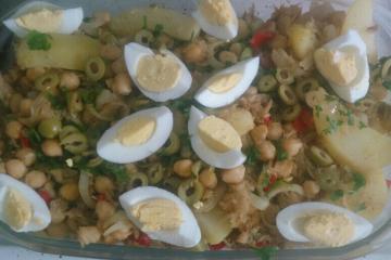Salada de bacalhau frio