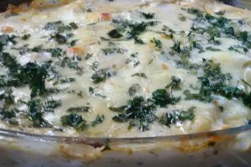 Couve-flor gratinada ao molho branco