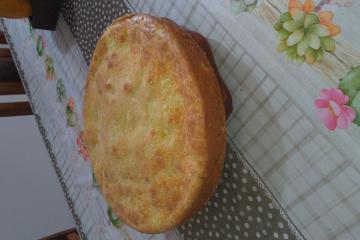 Torta de queijo e presunto