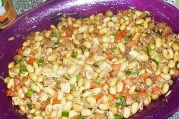 Salada de soja com atum