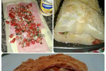 Rocambole  de massa de pastel