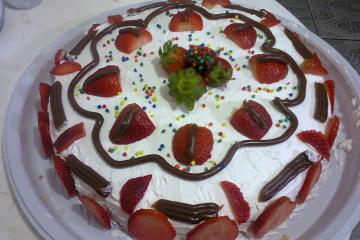 Torta de morango ao toque de chocolate