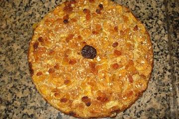 Torta seca de banana e amêndoas