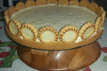 Torta de limão com chocolate branco
