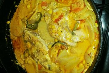 Peixe com creme de leite