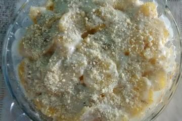Batata Gratinada com Requeijão