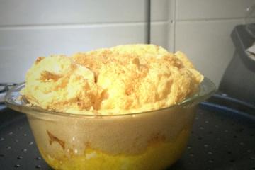 Souflé de cenoura com queijo brie