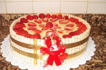 Bolo de aniversário de morango