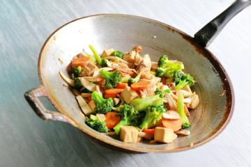 Tofu com cogumelos