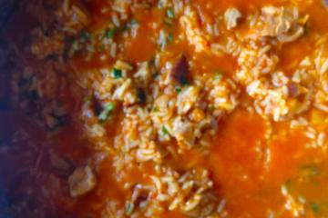 Arroz carreteiro delícia (com sobras de churrasco)