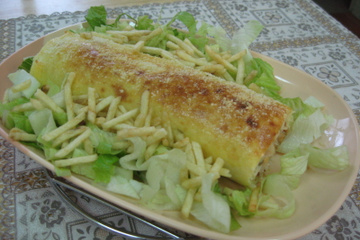 Rocambole de bacalhau