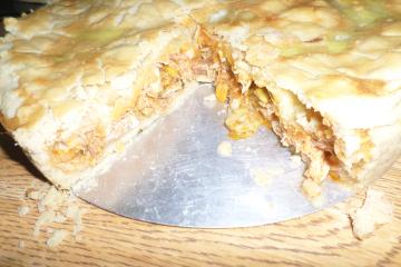 Torta de frango com massa podre diferente