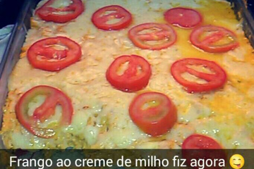 Frango com creme de milho