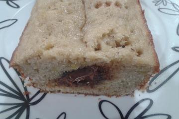 Bolo de banana com nutella