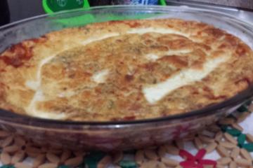 Torta de queijo e presunto