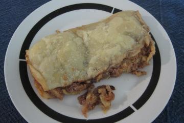 Strudel de maçã e chocolate