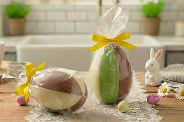 Ovo de Páscoa em fatias