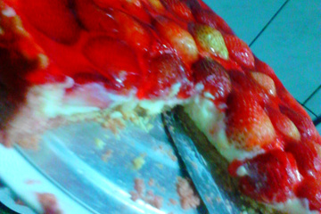 Torta de morango prática