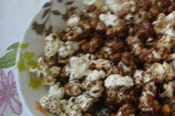 Pipoca com chocolate