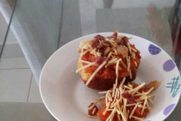 Batata recheada e crocante