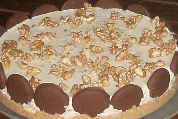 Torta cremosa de nozes