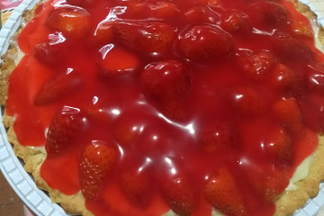 Torta de morango prática