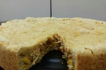 Torta de creme de leite com palmito