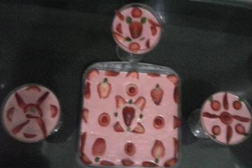 Mousse fácil de morango