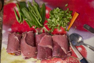 Bife a rolê na panela de pressão