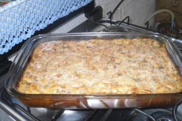 Torta de banana, maçã ou abacaxi