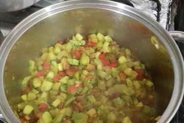 Abobrinha refogada com bacon