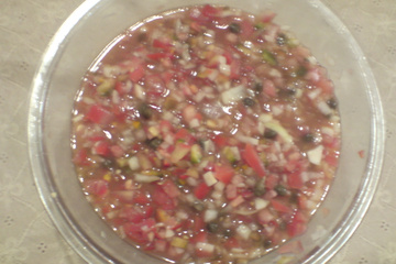 Vinagrete picante com alcaparras