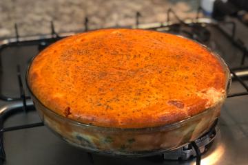 Torta de liquidificador de Brócolis da Élida