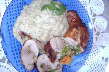 Coxa de frango recheada da Dona Maria