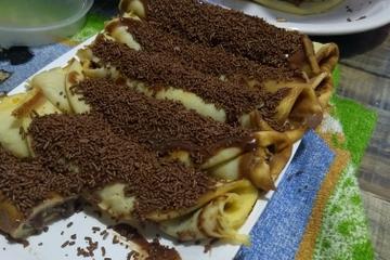 Panqueca doce de brigadeiro