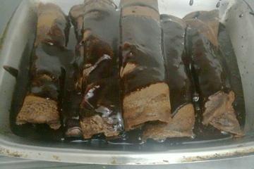 Panqueca doce de chocolate e banana
