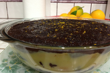 Pavê de trufa com laranja