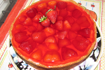 Torta de morango prática