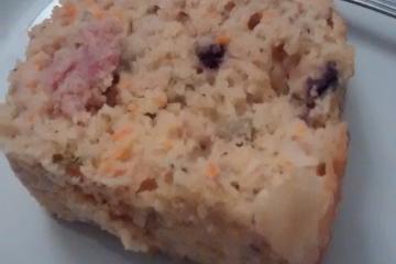 Torta de cenoura e ervilha