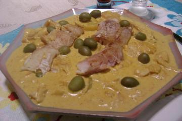 Peixe no molho branco