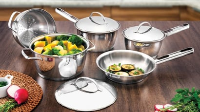 Renove sua cozinha gastando pouco: jogo de panelas Tramontina Inox com 49% de desconto