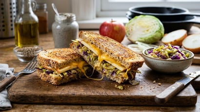 Torradas quentinhas com repolho e queijo: uma receita fácil para um jantar reconfortante