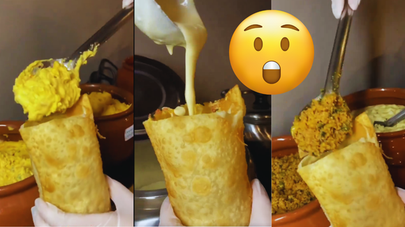 Ideia pra copiar em casa e receber os amigos de um jeito diferente: monte seu pastel com bastante recheio!
