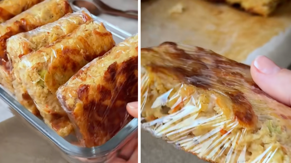 Refeição completa e nutritiva organizada em porções para facilitar a rotina semanal. (Foto: reprodução 1001Receitas Fit no TikTok)