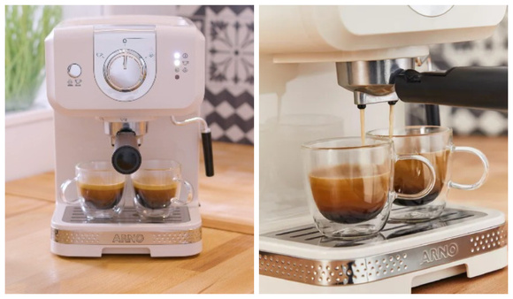 Tenha café profissional no conforto de casa com a Cafeteira Arno Espresso Steam e Pump Opio Soleil (Imagem: Arno)