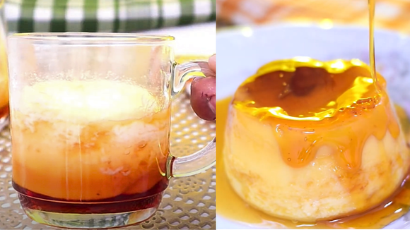 Pudim de caneca é perfeito para quem mora sozinho e quer uma sobremesa rápida: fica pronto em apenas 5 minutos!